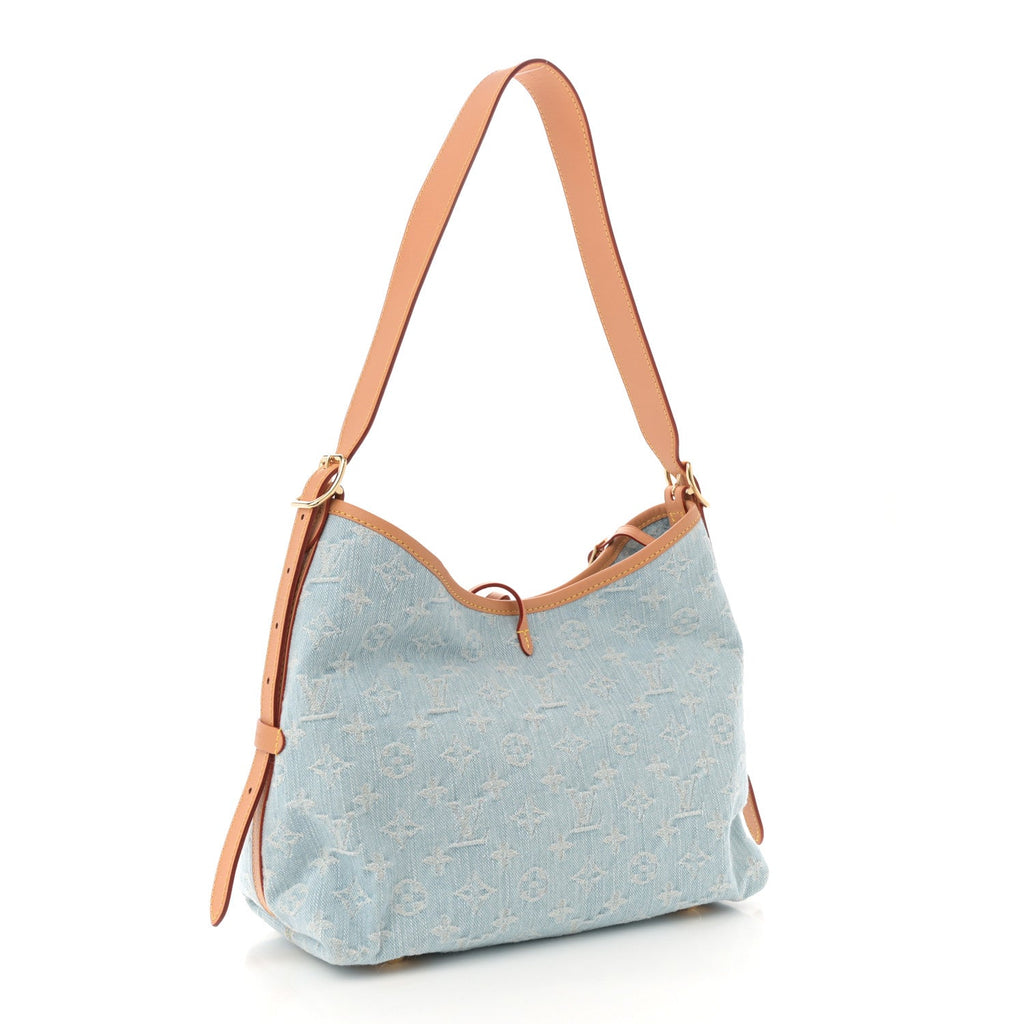 Monogram Denim CarryAll PM Sky Blue