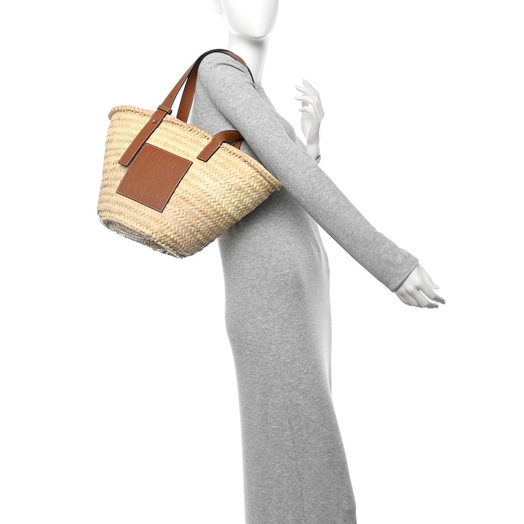 Raffia Basket Tote Bag Natural Tan