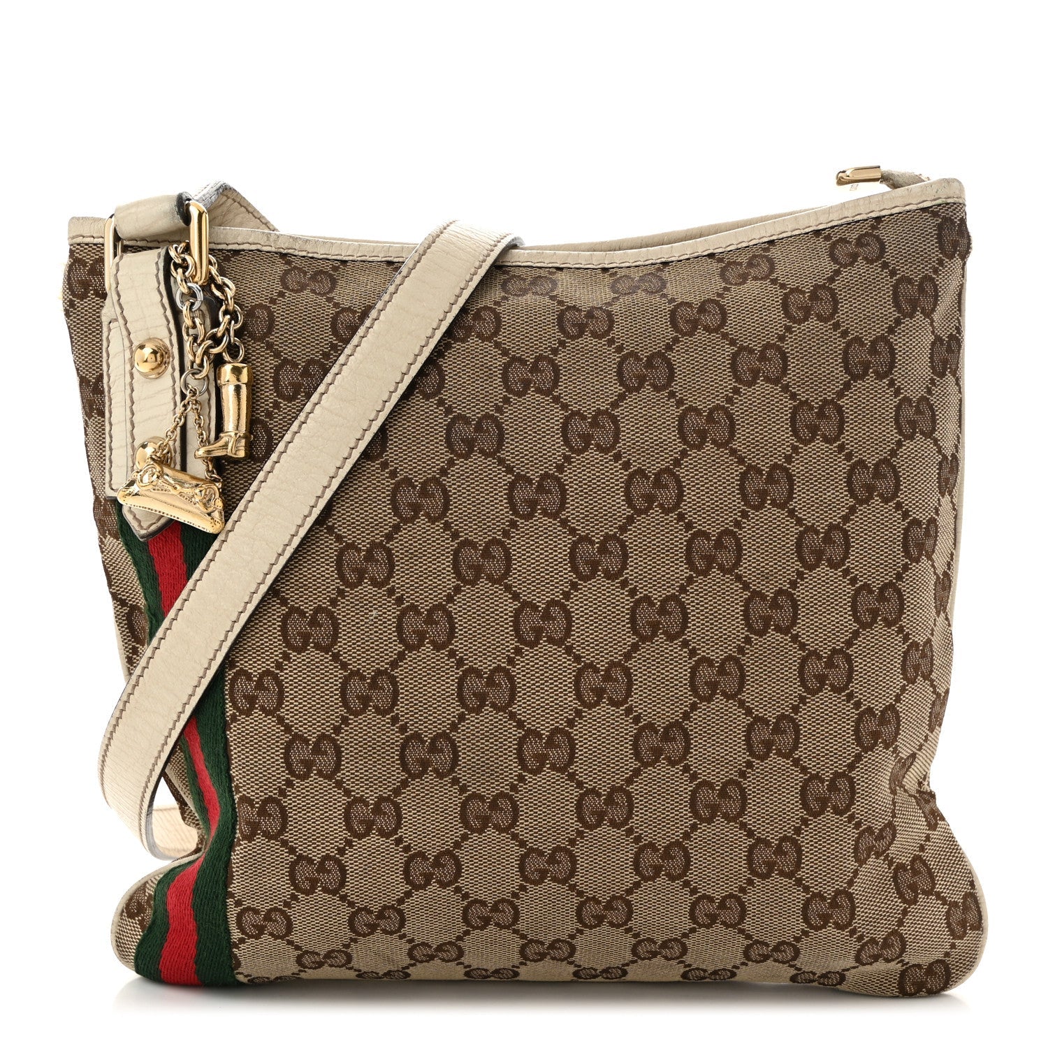 Monogram Web Jolicoeur Charms Messenger White