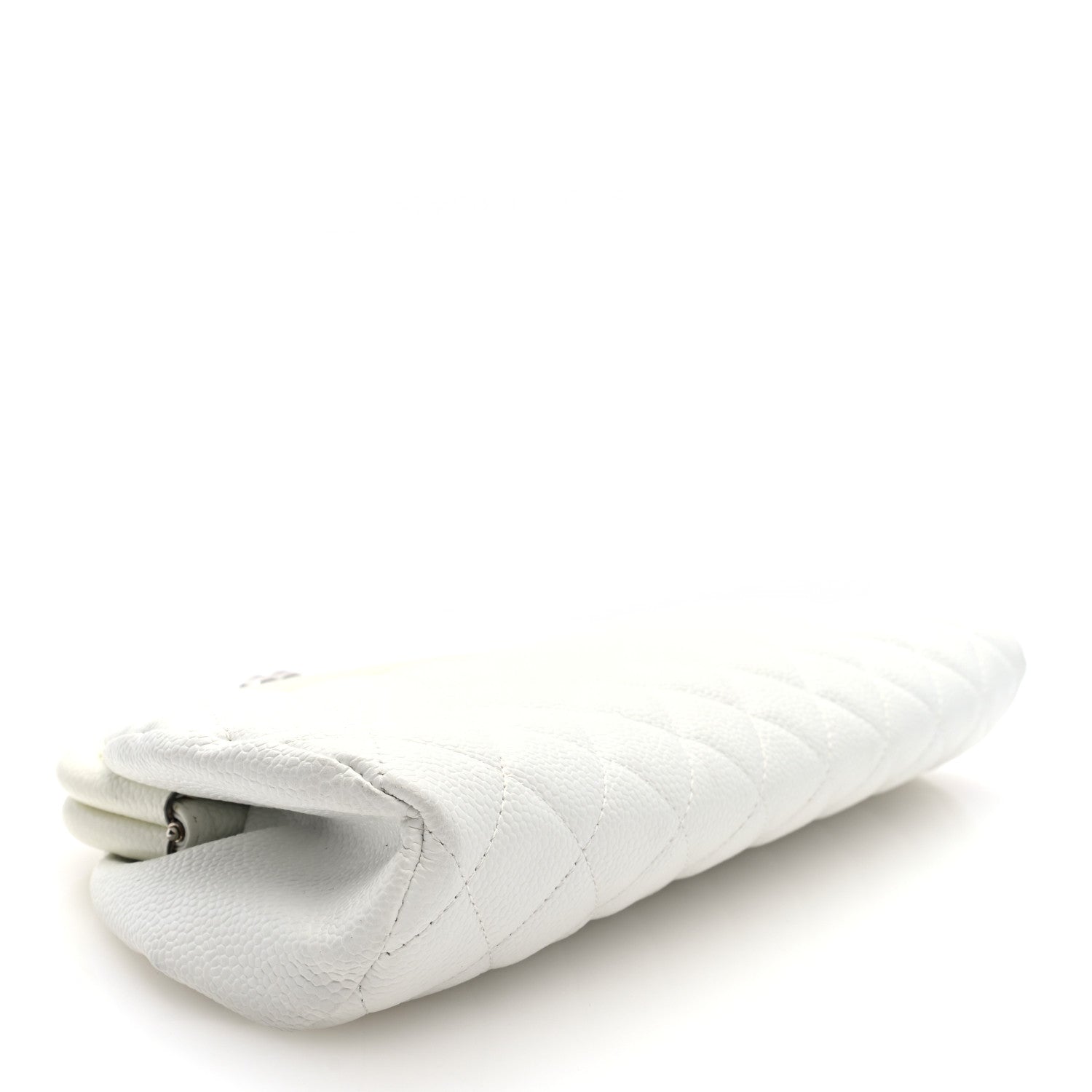 Caviar Quilted Timeless Clutch White