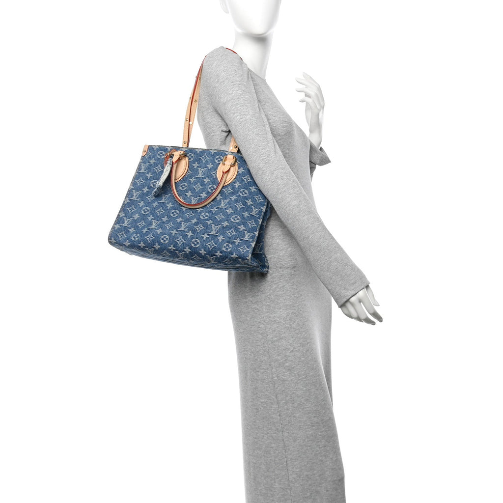 Monogram Denim Onthego MM Blue