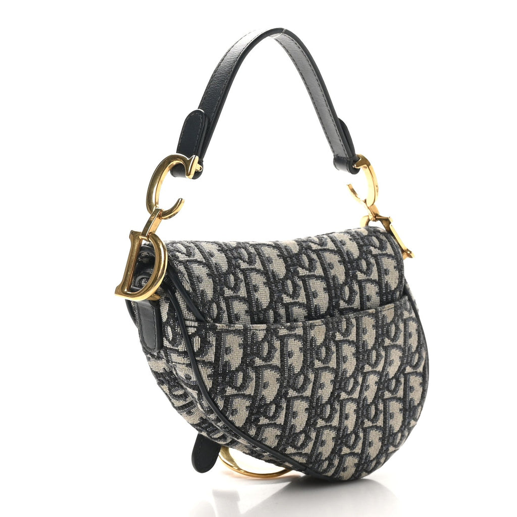 Oblique Mini Saddle Bag Blue