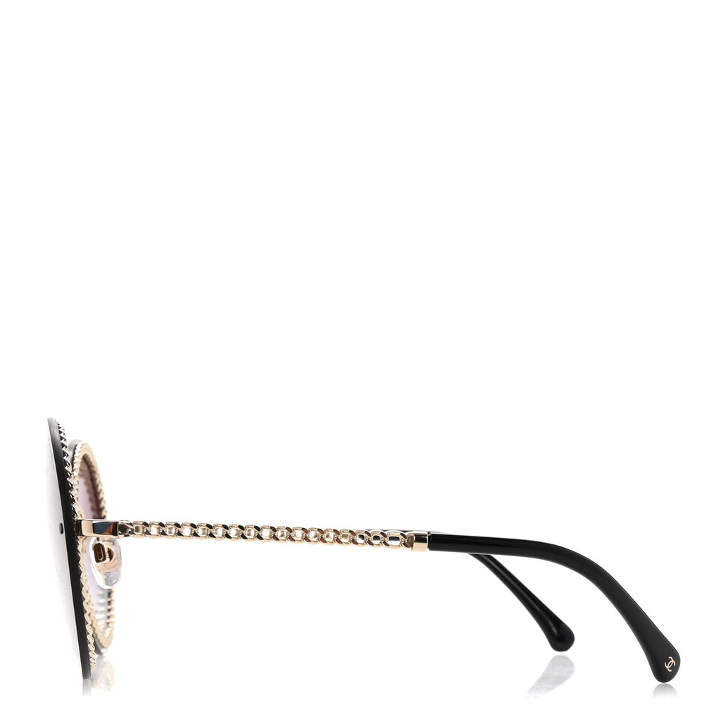 Round Chain Sunglasses 4245 Gold