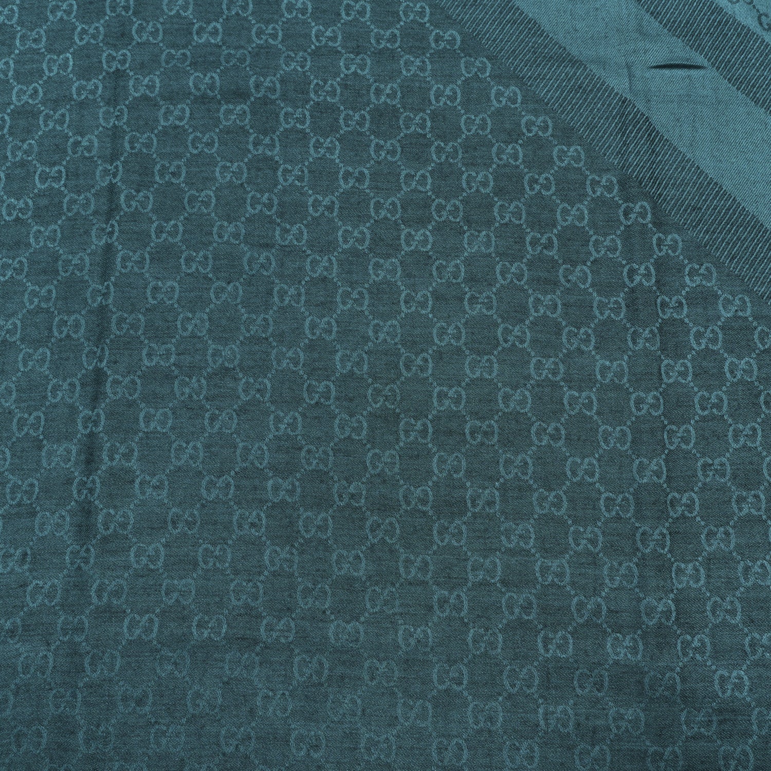Wool Silk GG Monogram GGNat Scarf Blue