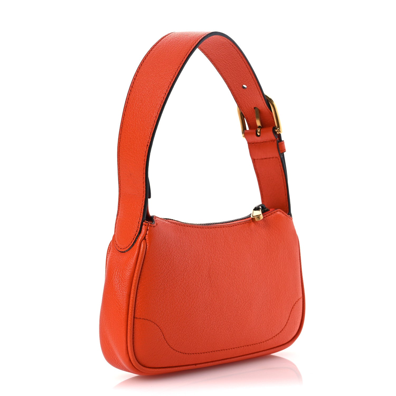 Goatskin Mini Aphrodite Shoulder Bag Orange