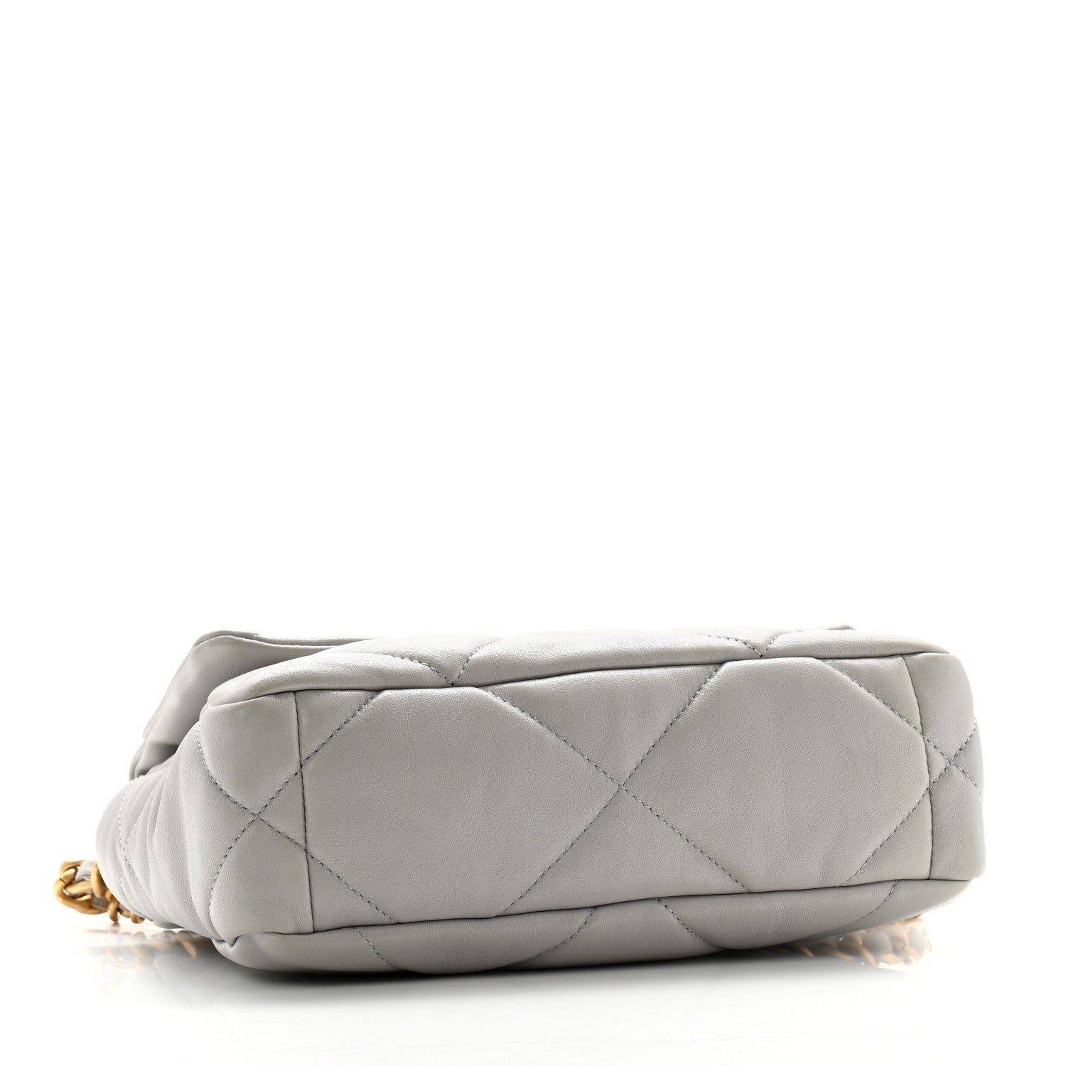 Lambskin Quilted Medium Chanel 19 Flap Grey