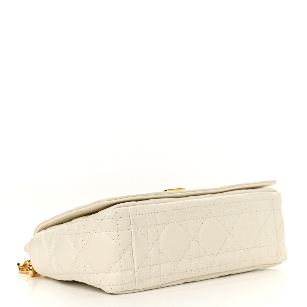 Lambskin Cannage Small Caro Bag Ivory