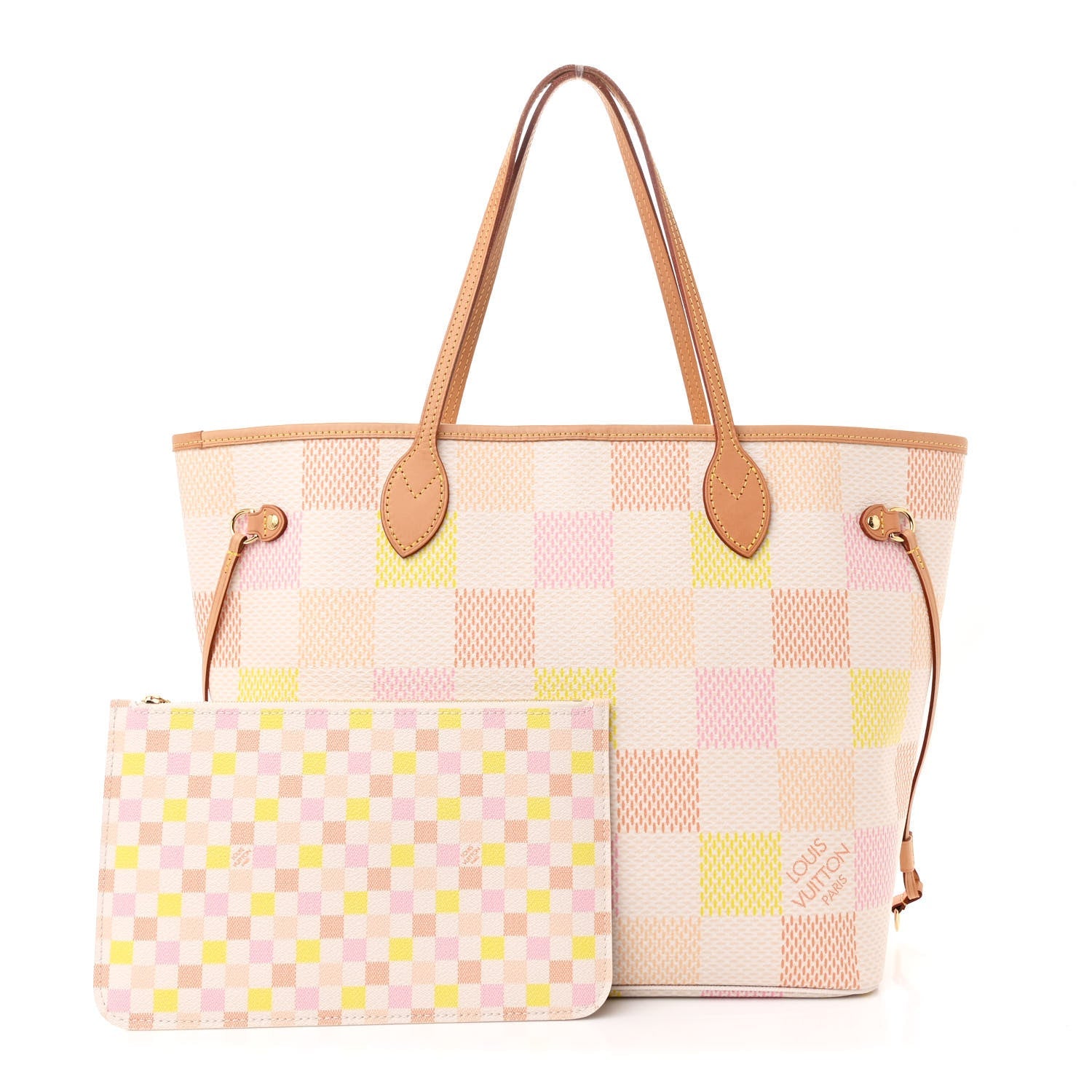 Damier Giant Neverfull MM Peach