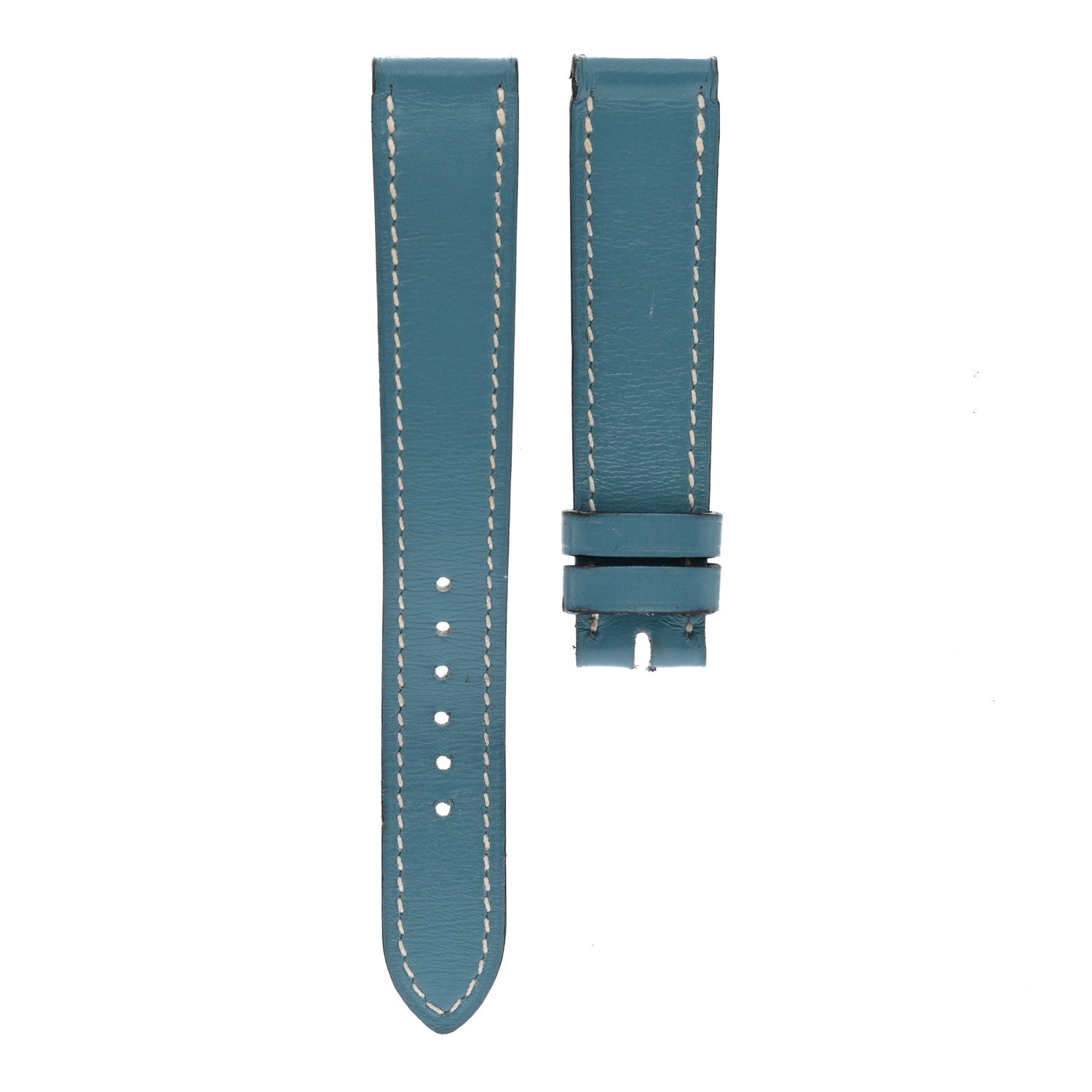 Chevre Mysore Heure H Hour Watch Strap Blue Jean