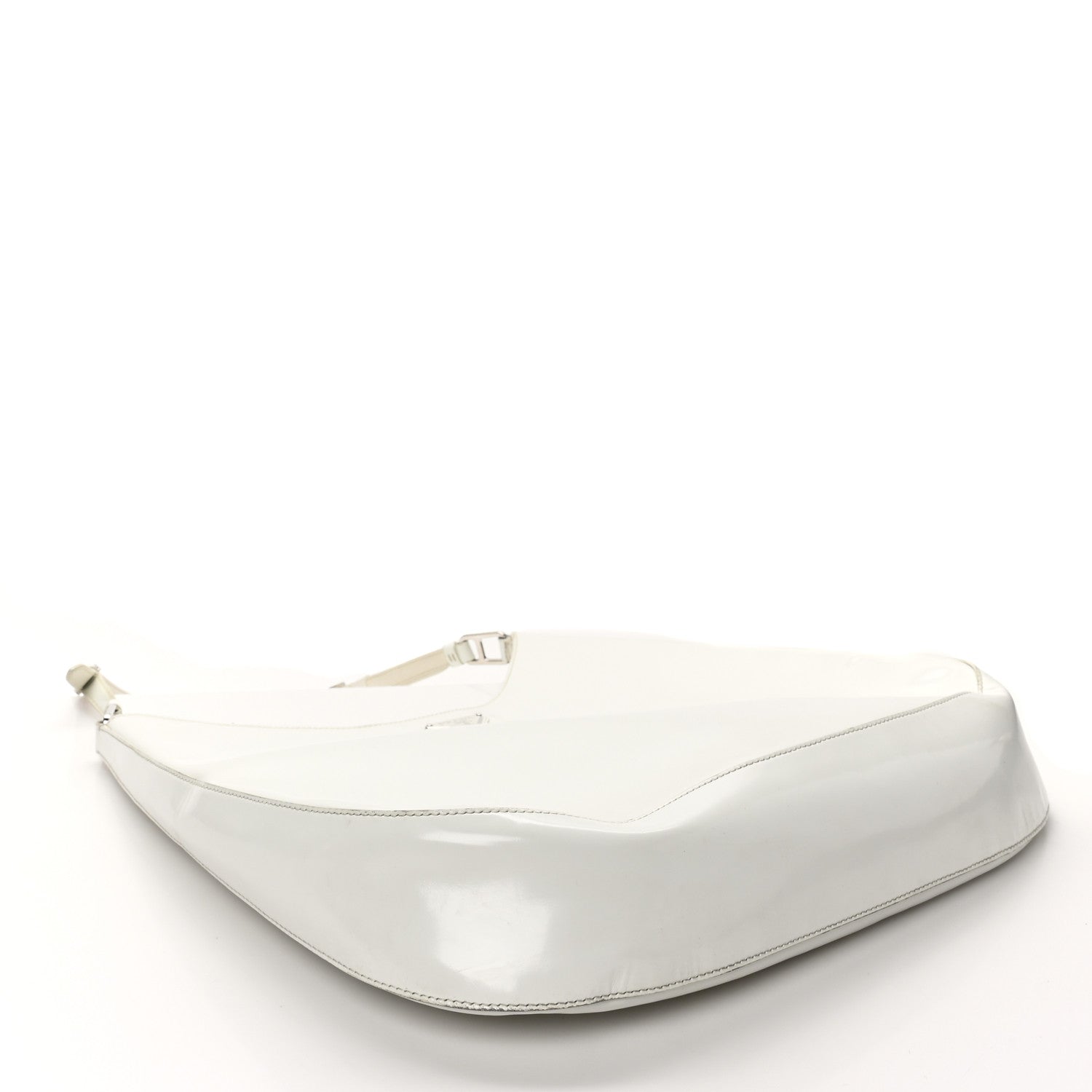 Spazzolato Maxi Cleo Adjustable Strap Shoulder Bag White