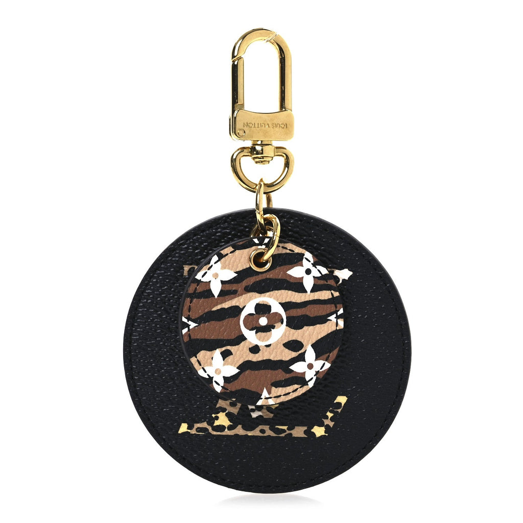 Monogram Giant Jungle Bag Charm Key Holder Black