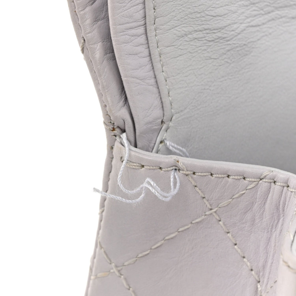Aged Calfskin Quilted 2.55 Reissue 226 Flap White