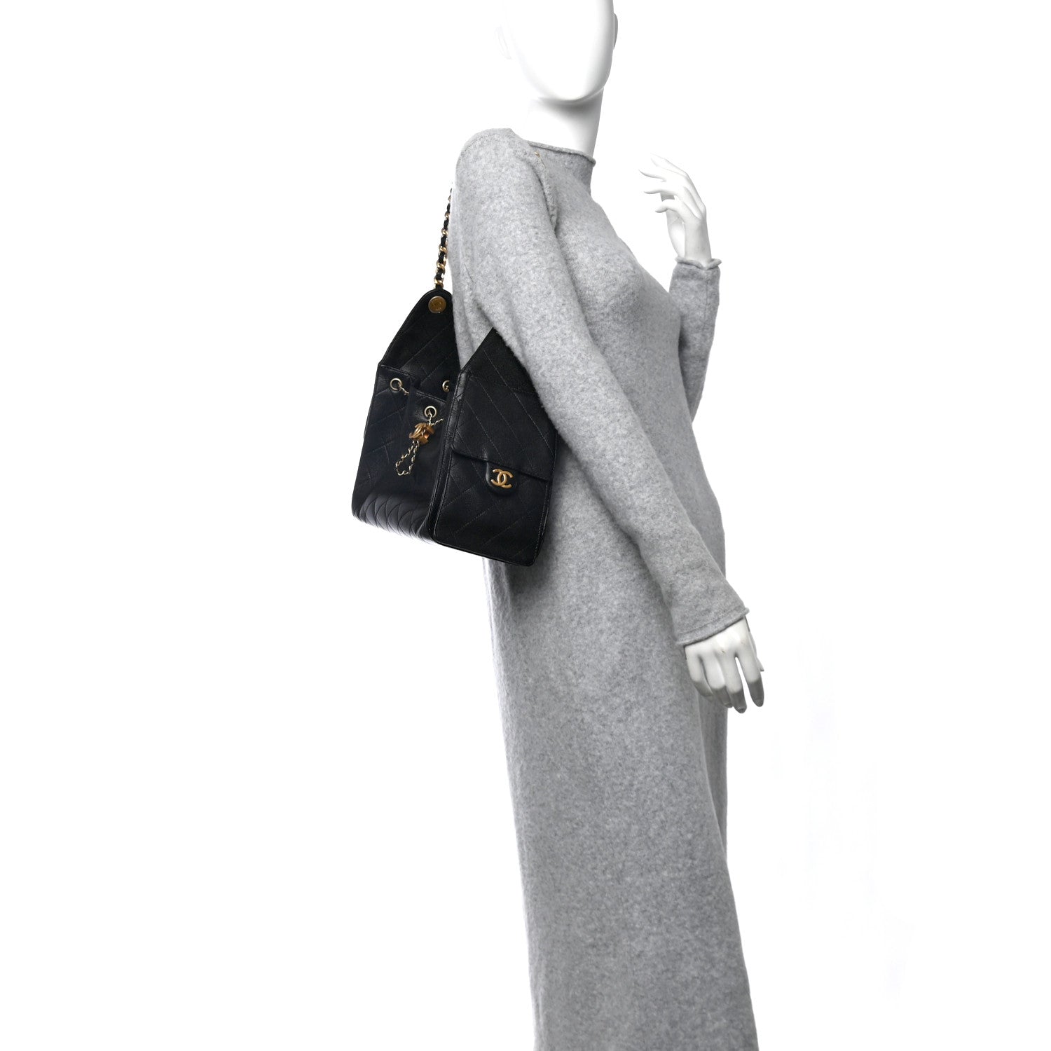 Caviar Quilted Small Chanel 25 Handbag Black