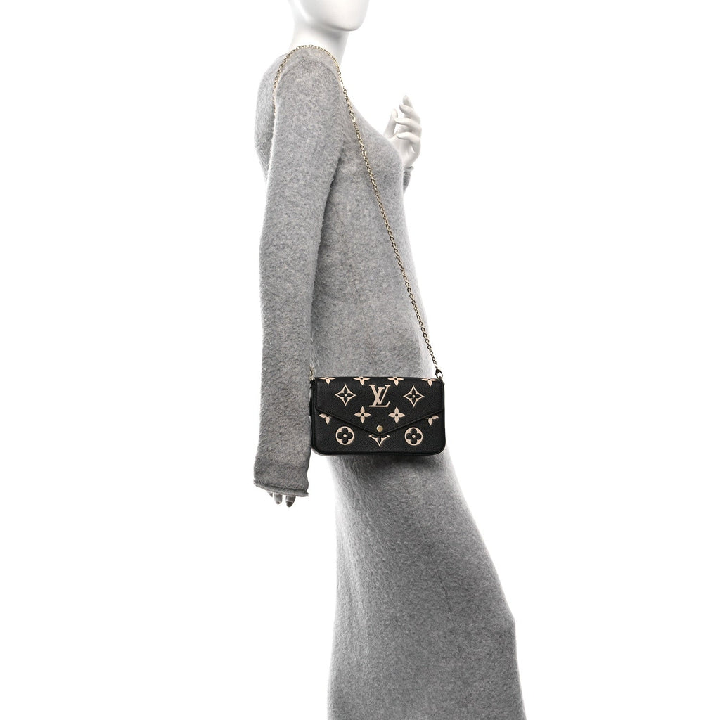 Empreinte Monogram Giant Felicie Pochette Black Beige