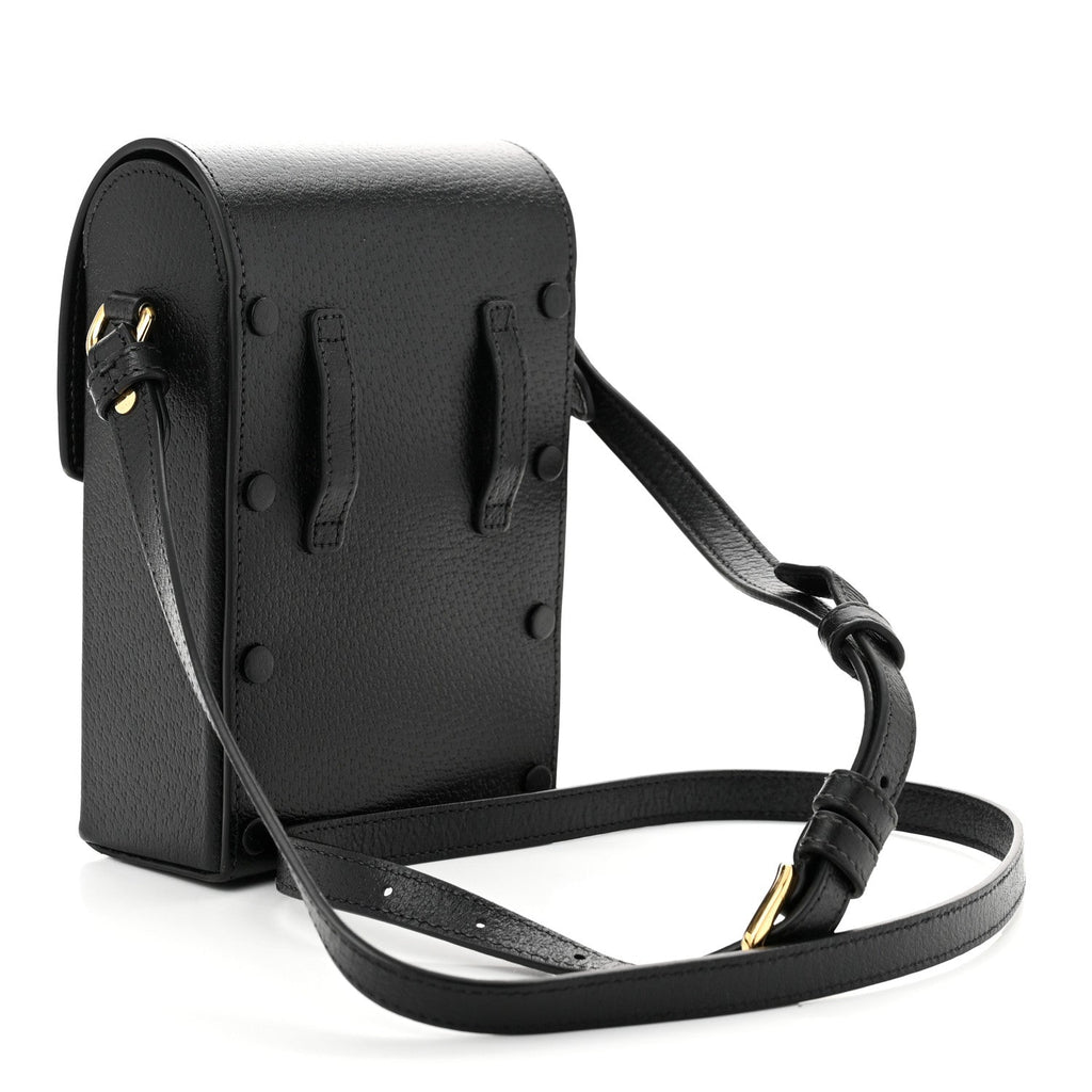 Dollar Calfskin Vertical Horsebit 1955 Crossbody Bag Black