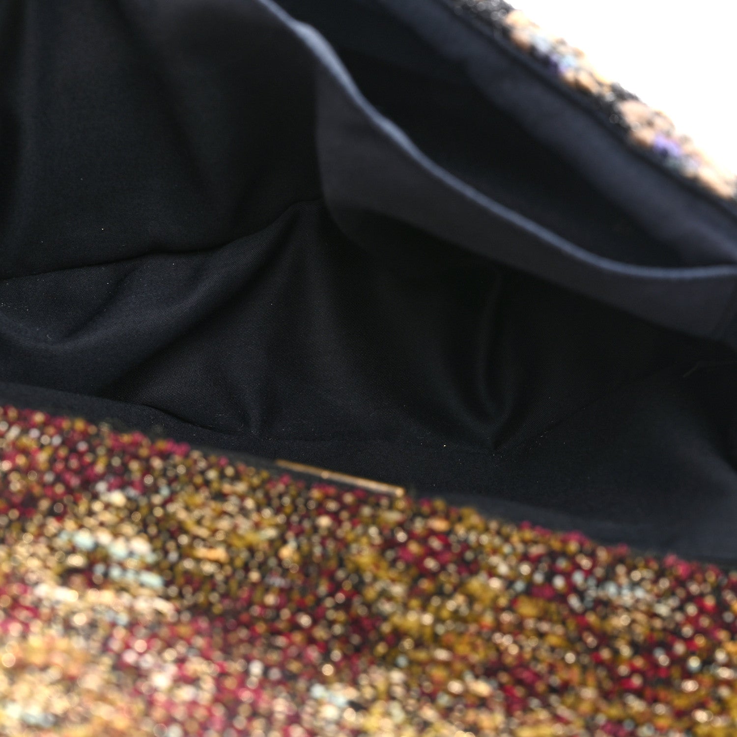 Tweed Crystal Embellished Paris Byzance Reissue 2.55 Classic 227 Flap Black Multicolor