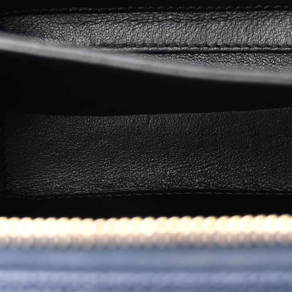 Caviar Quilted Small CC Filigree Vanity Case Navy Black