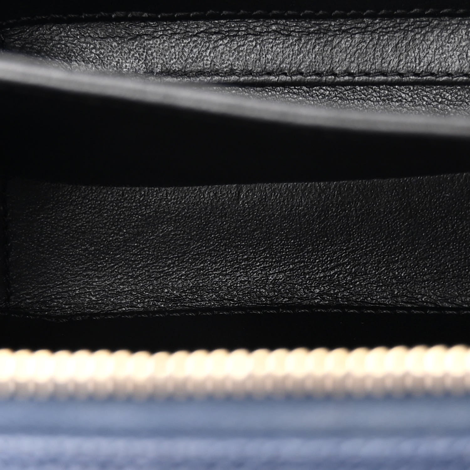 Caviar Quilted Small CC Filigree Vanity Case Navy Black