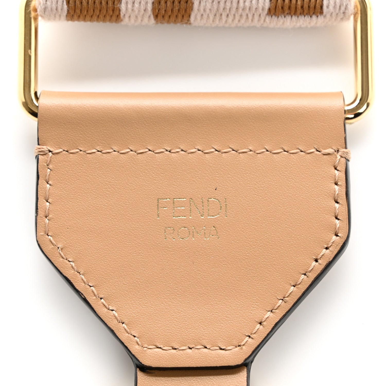 Ribbon Vitello King FF 1974 Adjustable Strap You Poudre Cuoio Miele Scuro