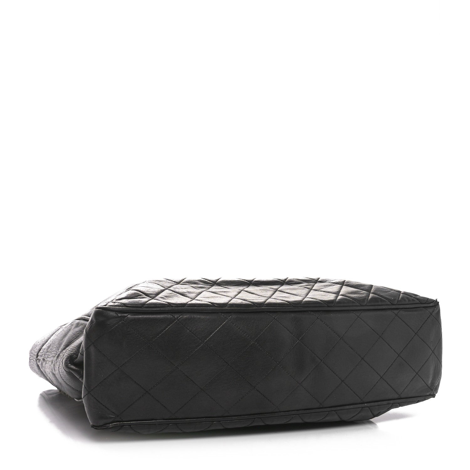 Lambskin Quilted CC Shopping Tote  Tote Black