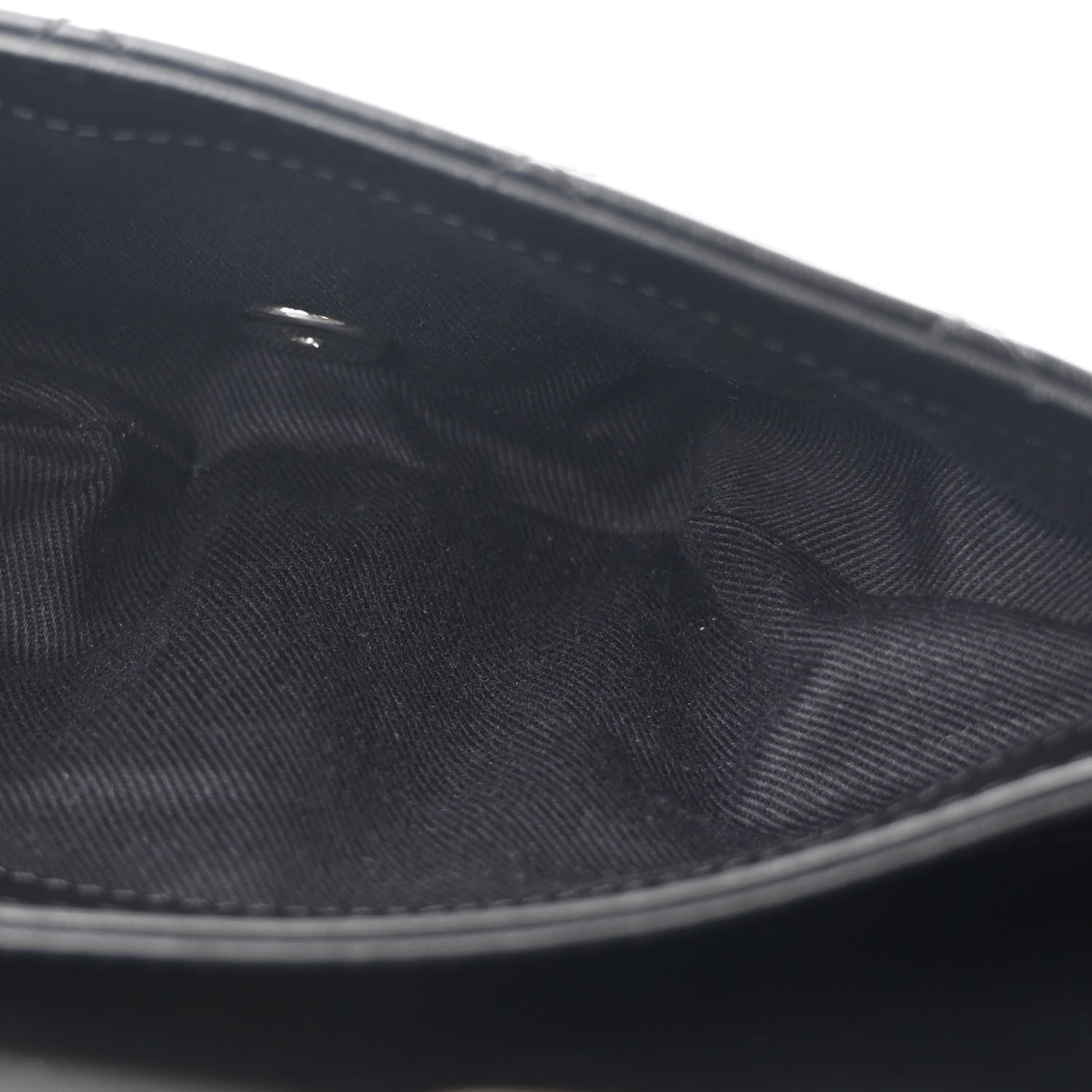 Calfskin Quilted CC Uniform Flap Belt Bag Black