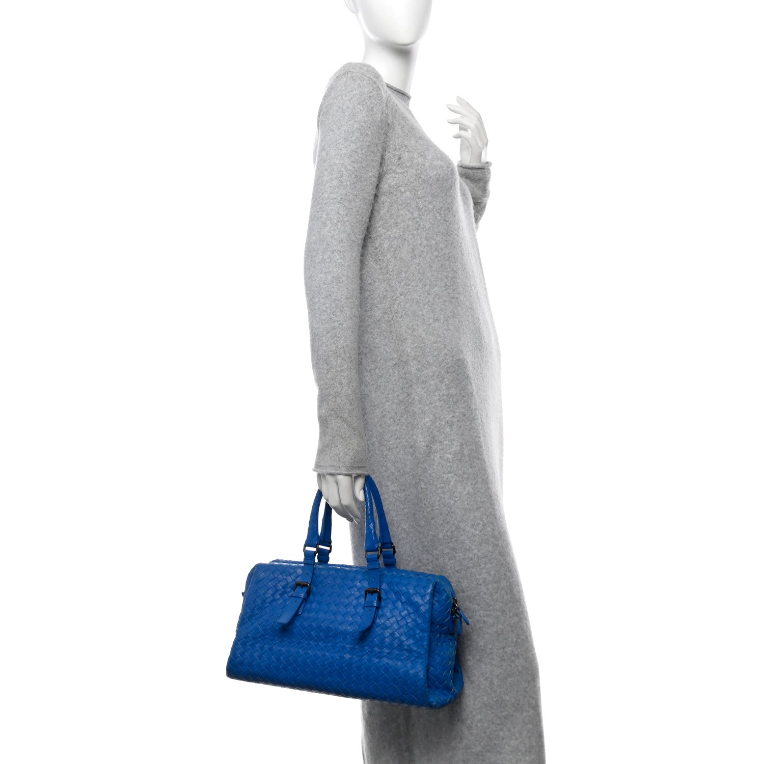 Nappa Intrecciato Boston Signal Blue