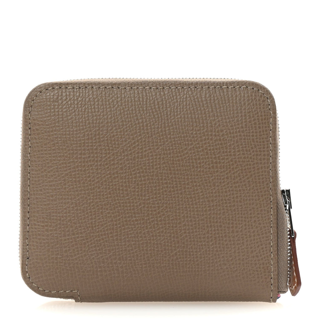 Epsom Silk'in Compact Wallet Etoupe Cassis Vert Fizz