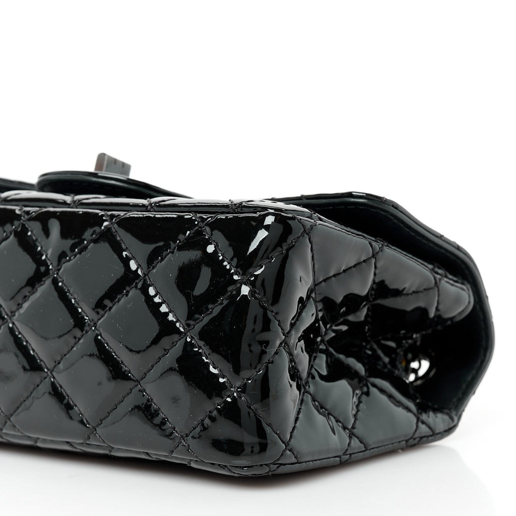 Patent Calfskin Quilted 2.55 Reissue Mini Flap So Black