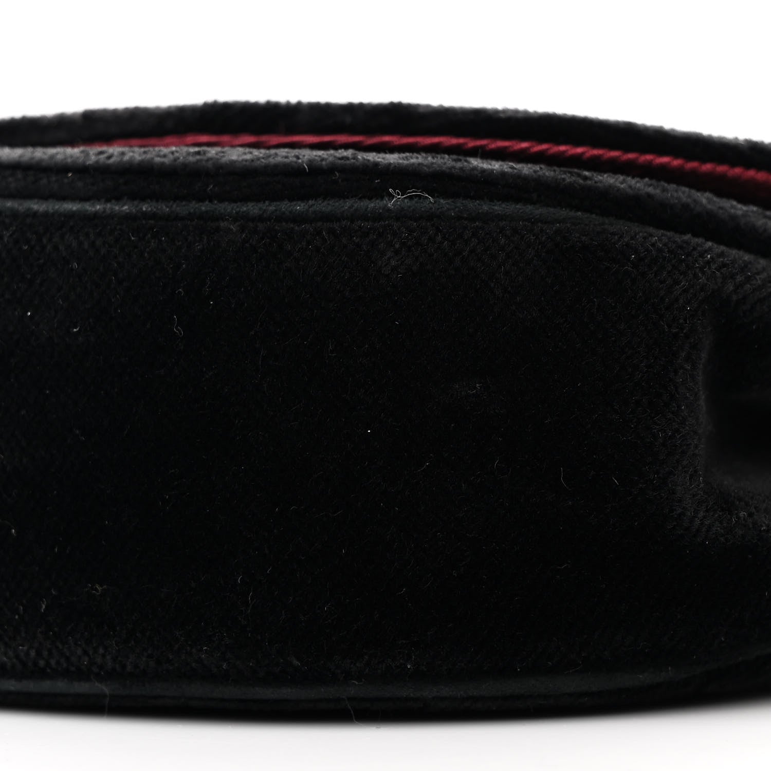 Velvet Horizontal Quilted Small Single Flap Black