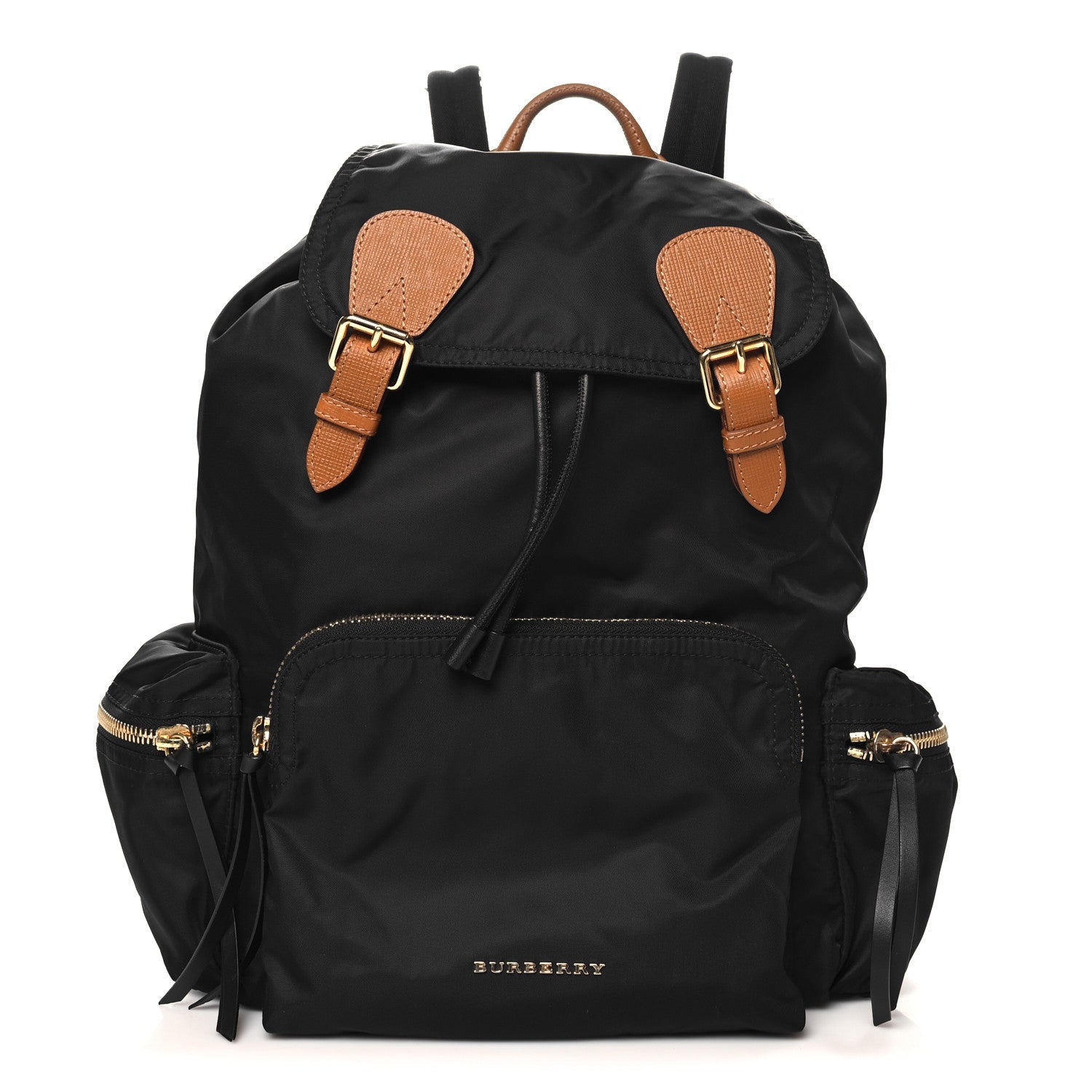 Nylon Large Rucksack Backpack Black