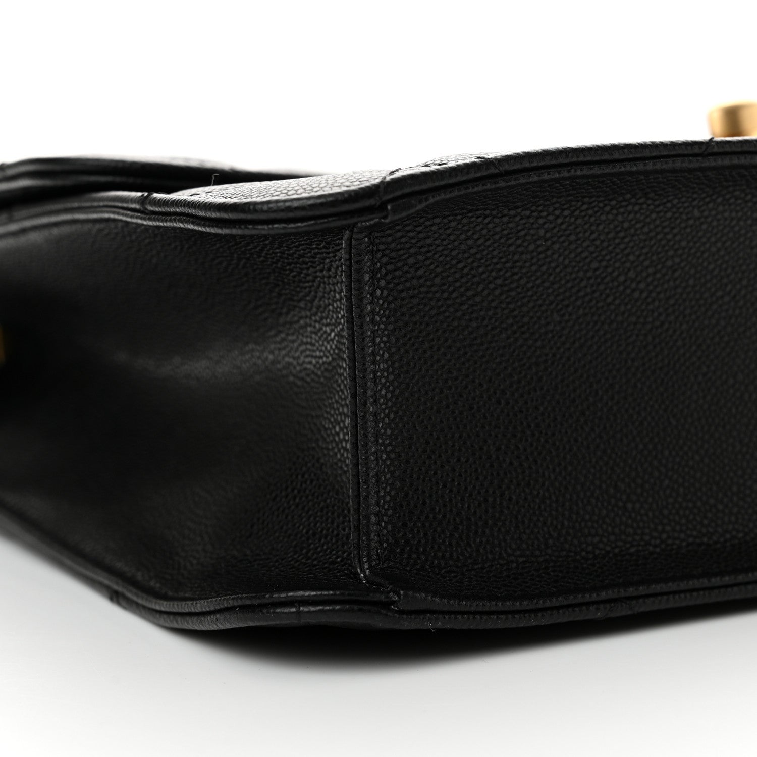 Caviar Quilted CC Large Flap Black