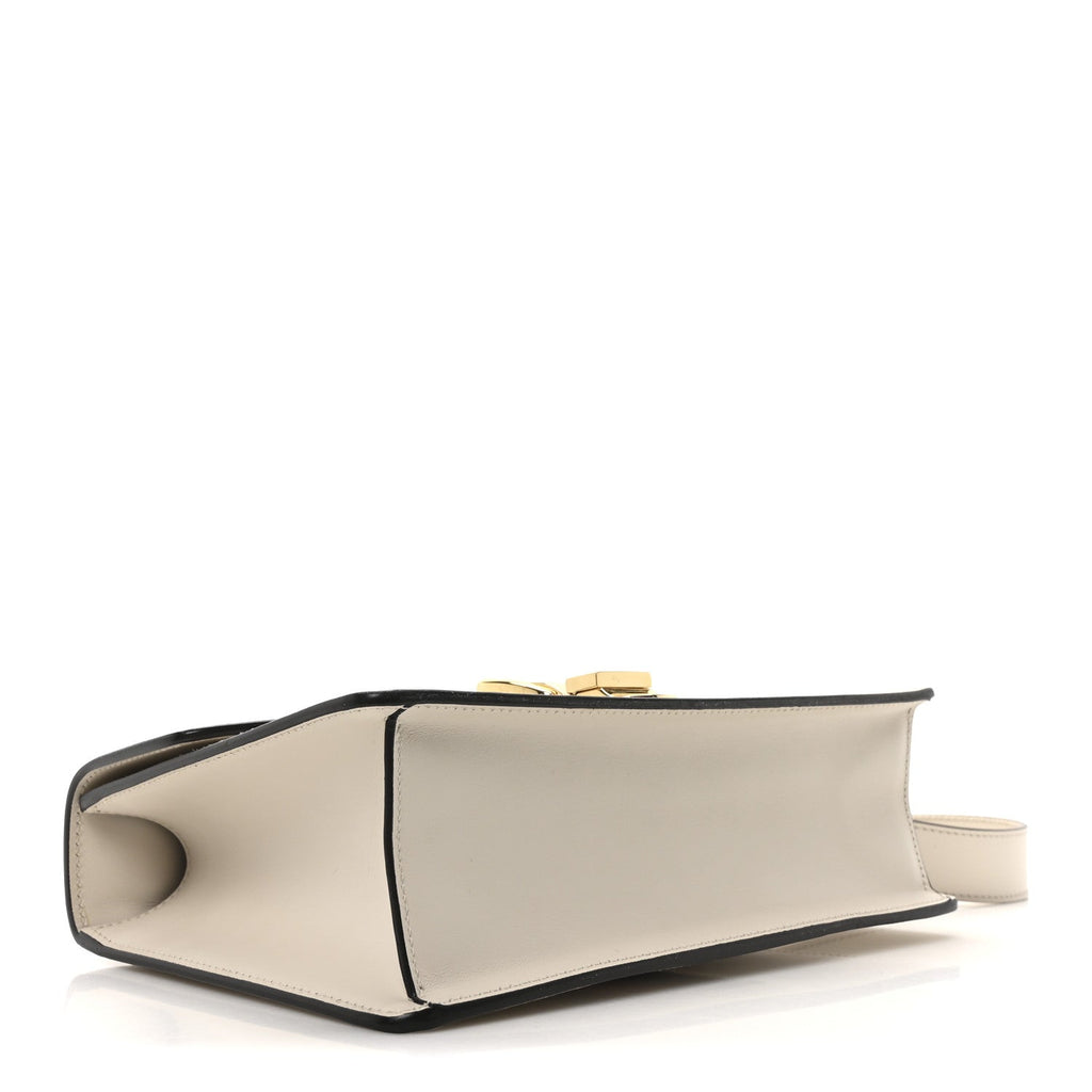 Calfskin Small Sylvie Shoulder Bag Off White