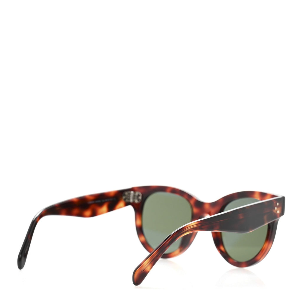 Acetate Studded Mineral Round Sunglasses CL40031 Tortoise