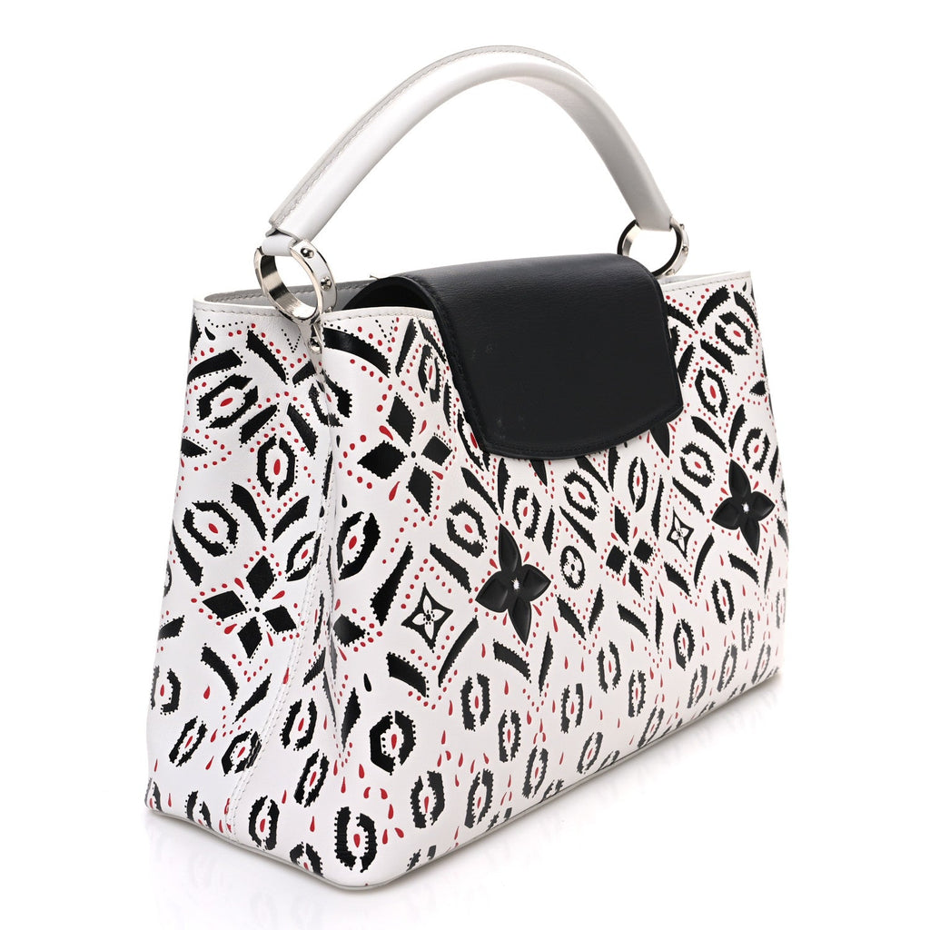 Calfskin Graphic Print Capucines MM