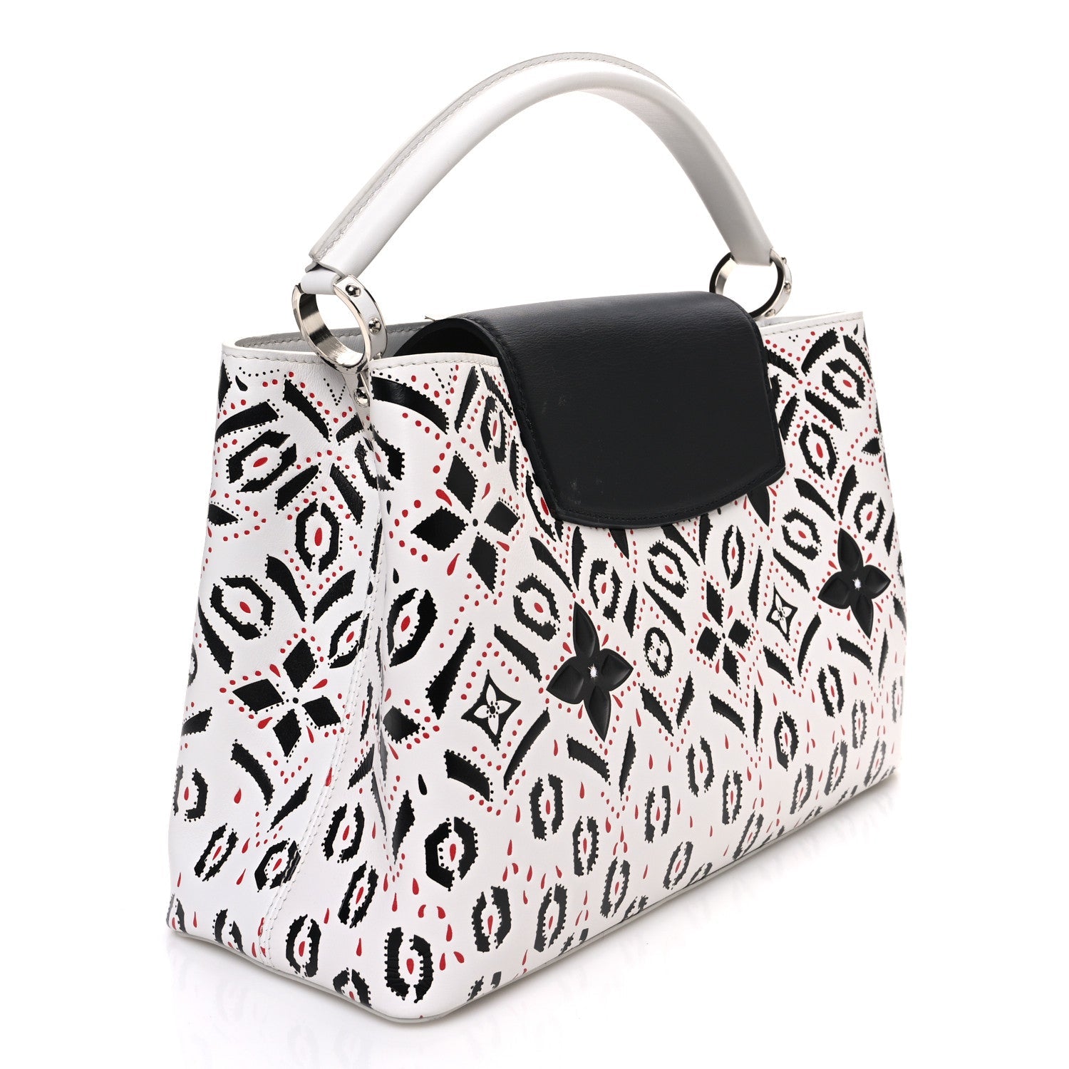 Calfskin Graphic Print Capucines MM