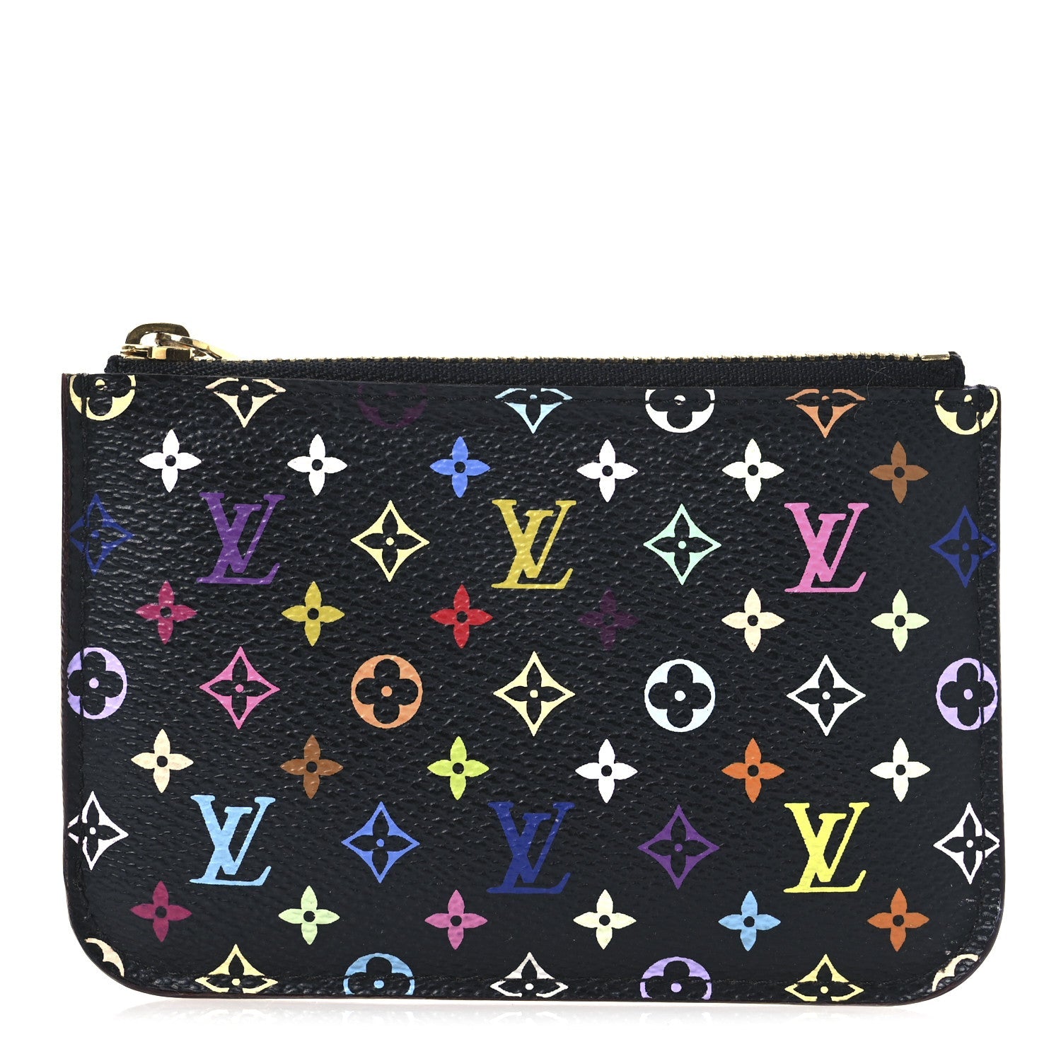 Monogram Multicolor Key Pouch Black Violet