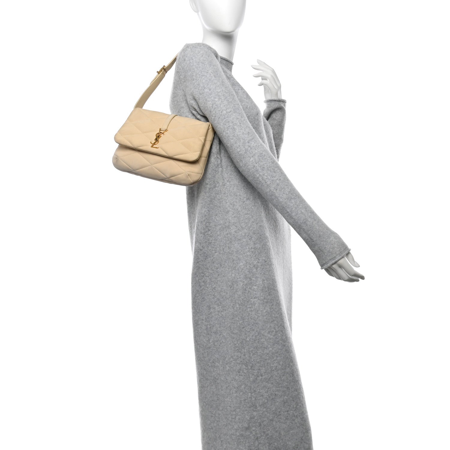 Nubuck Suede Quilted Le 57 Diamond Shoulder Bag Burro