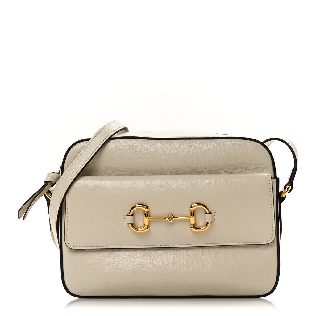 Azalea Calfskin Small Horsebit 1955 Shoulder Bag Mystic White