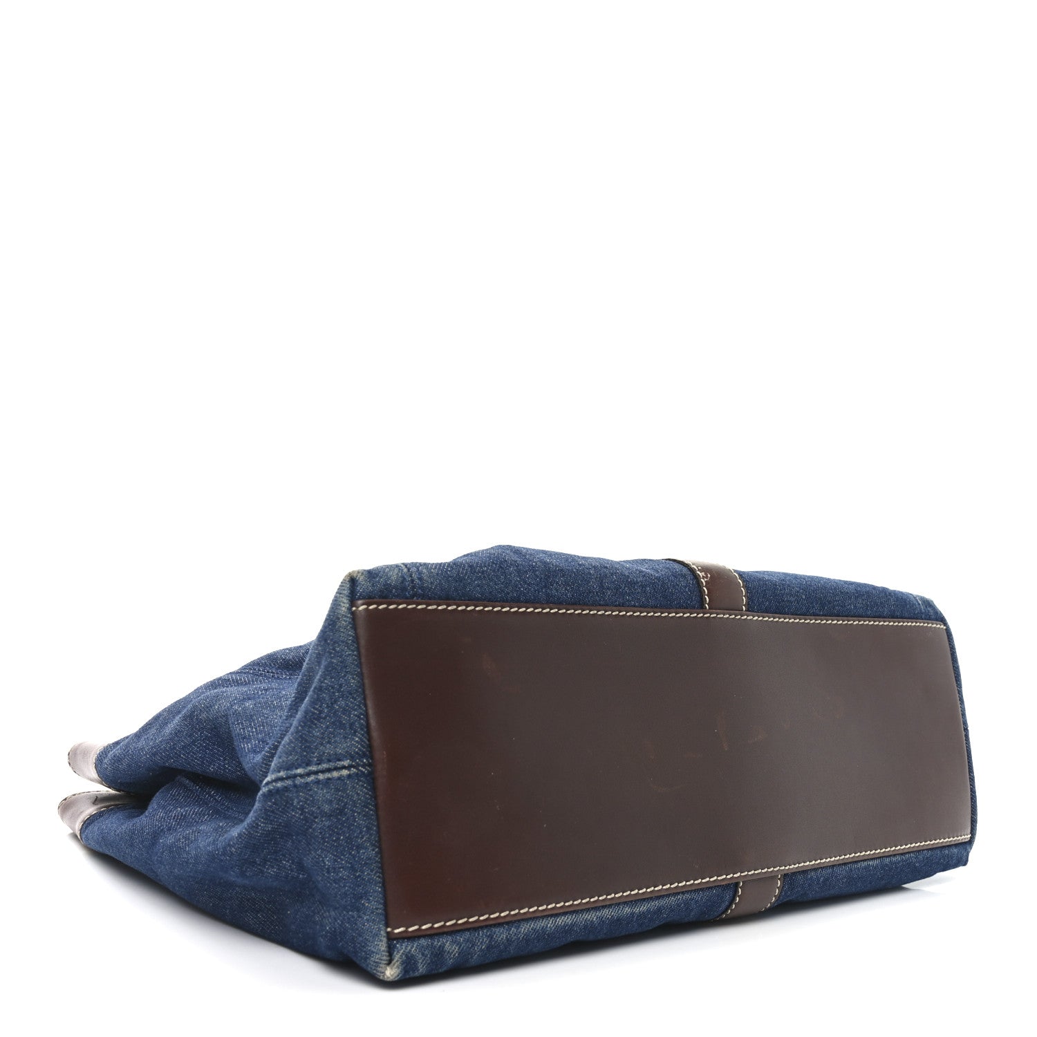 Denim CC Tote Bag Blue Brown