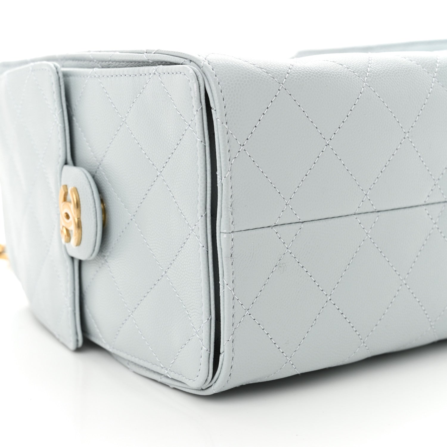 Caviar Quilted Small Chanel 25 Handbag Light Blue