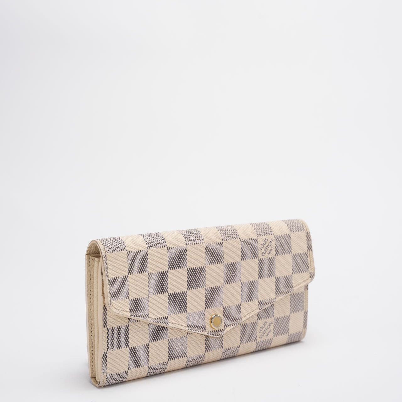 Louis Vuitton Sarah Damier Azur Canvas Wallet Beige