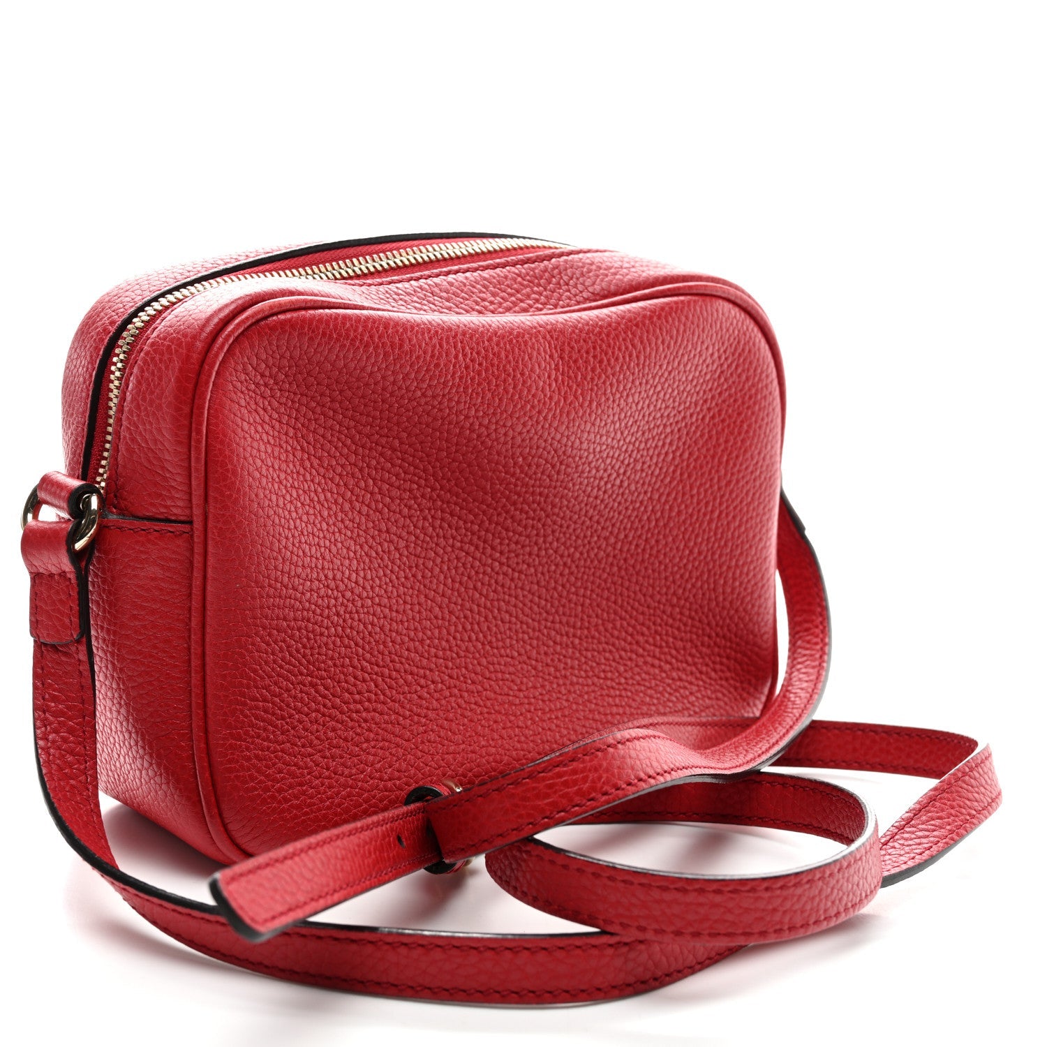 Pebbled Calfskin Small Soho Disco Bag Tabasco Red