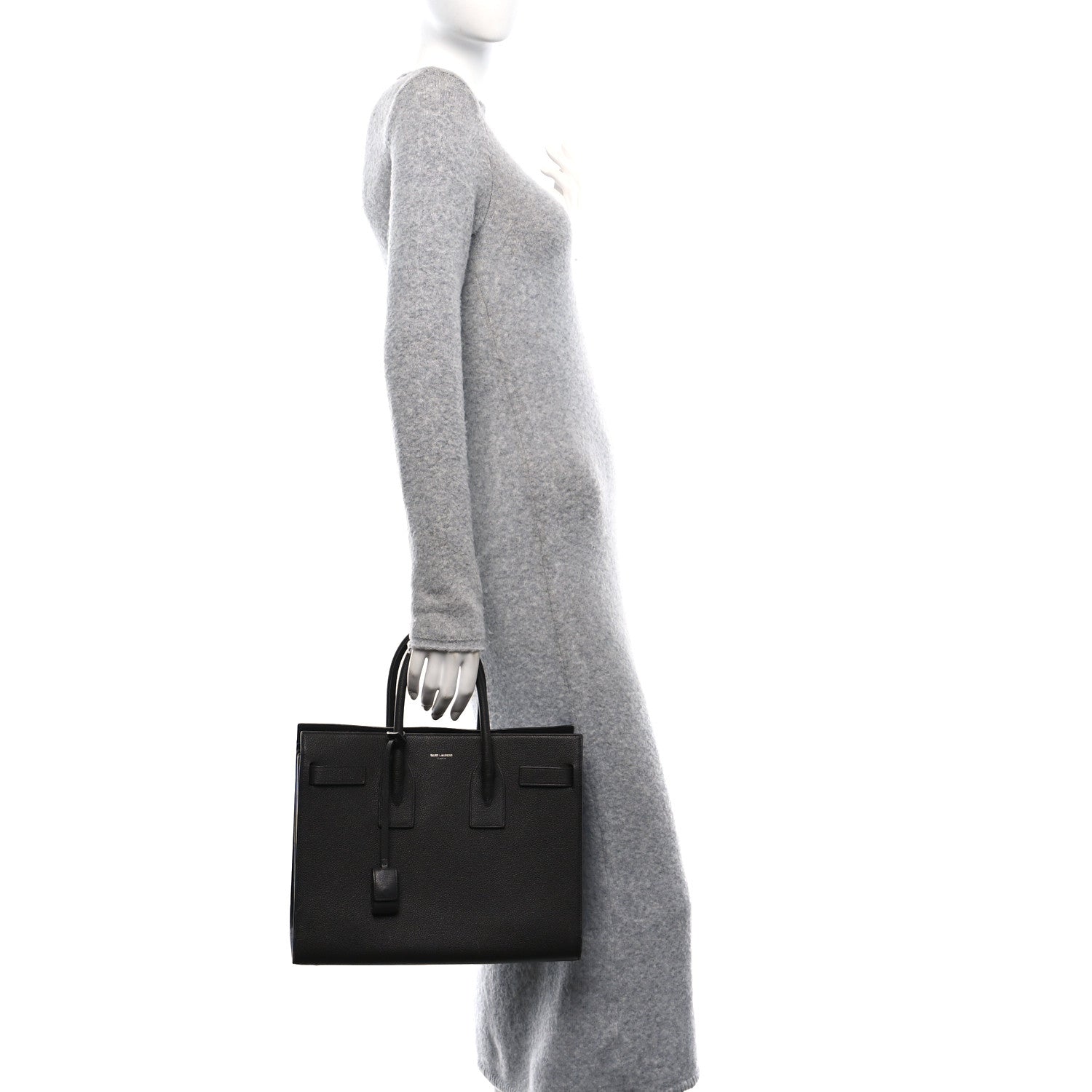 Grained Calfskin Small Sac De Jour Coal