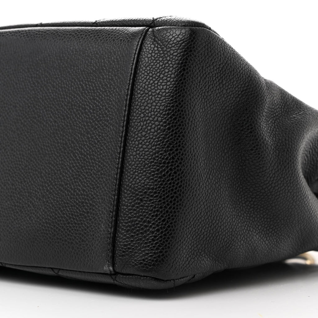 Caviar Quilted Grand Shopping Tote GST Black