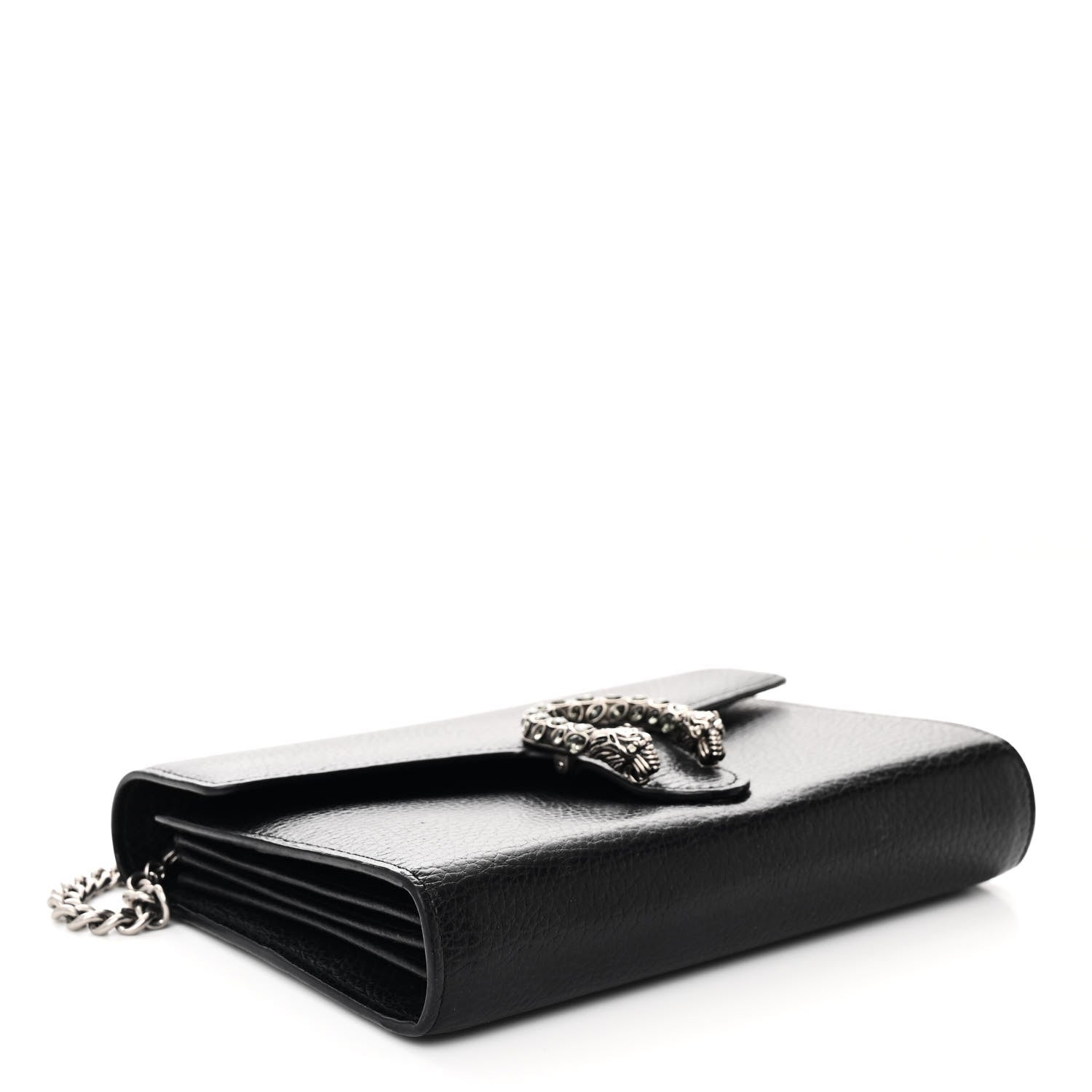 Calfskin Mini Dionysus Chain Wallet Black
