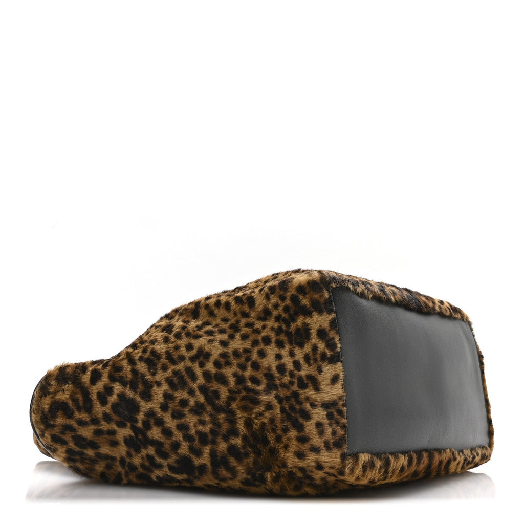 Pony Hair Nappa Leopard Print Le 5 A 7 Bea Tote Earth Black