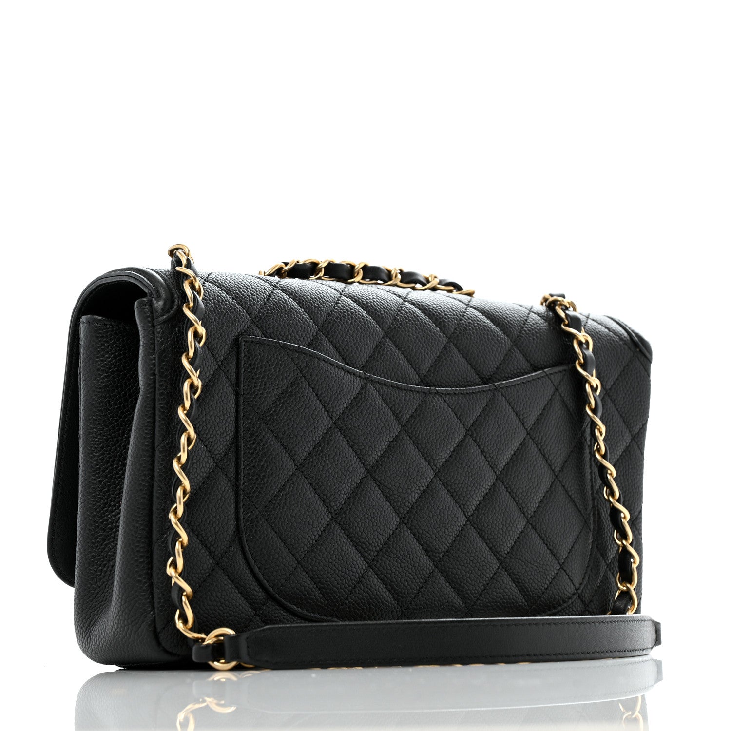 Caviar Quilted Medium CC Filigree Flap Black