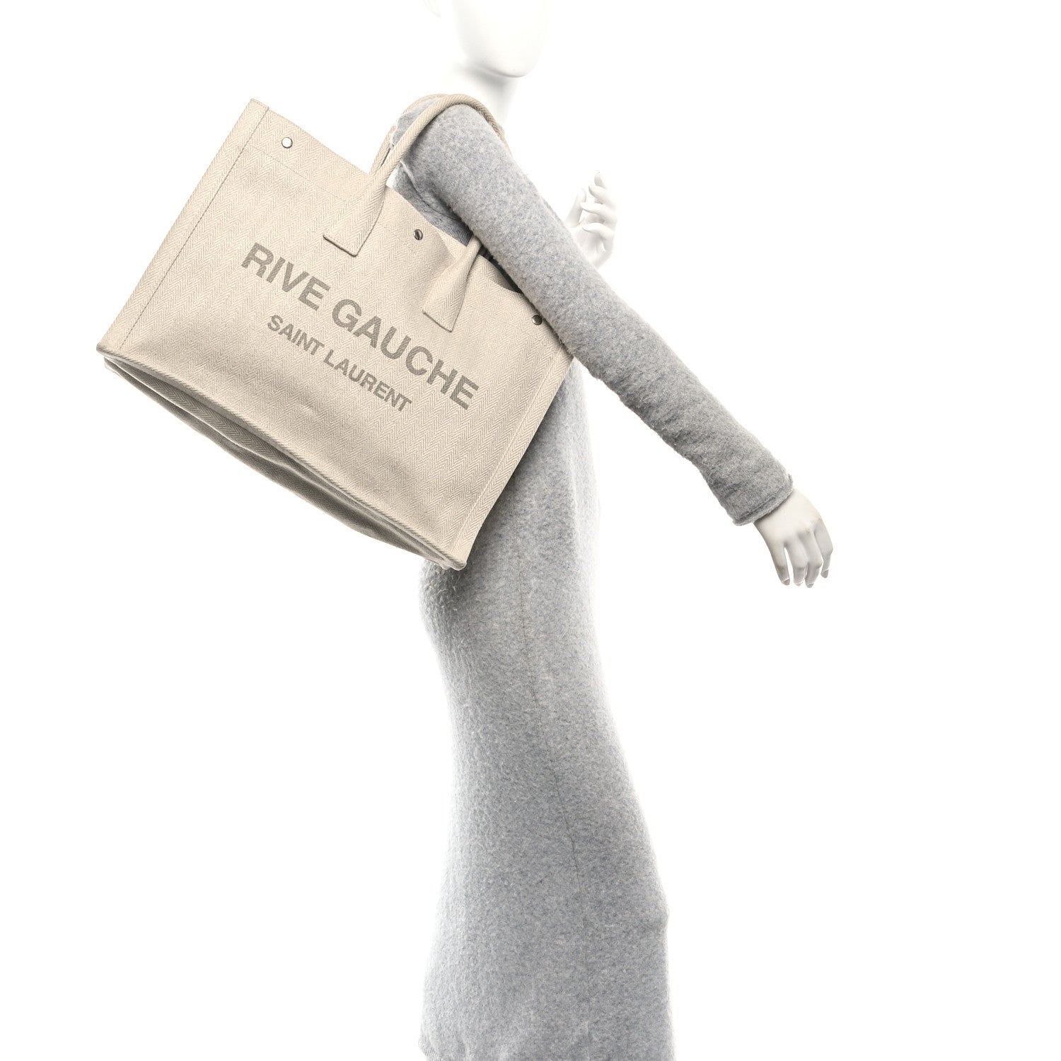 Cotton Linen Rive Gauche Tote Light Shell