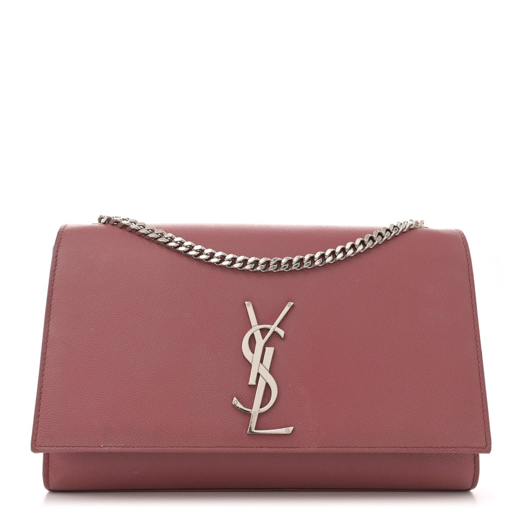 Grain De Poudre Medium Classic Monogram Kate Satchel Mystic Rose