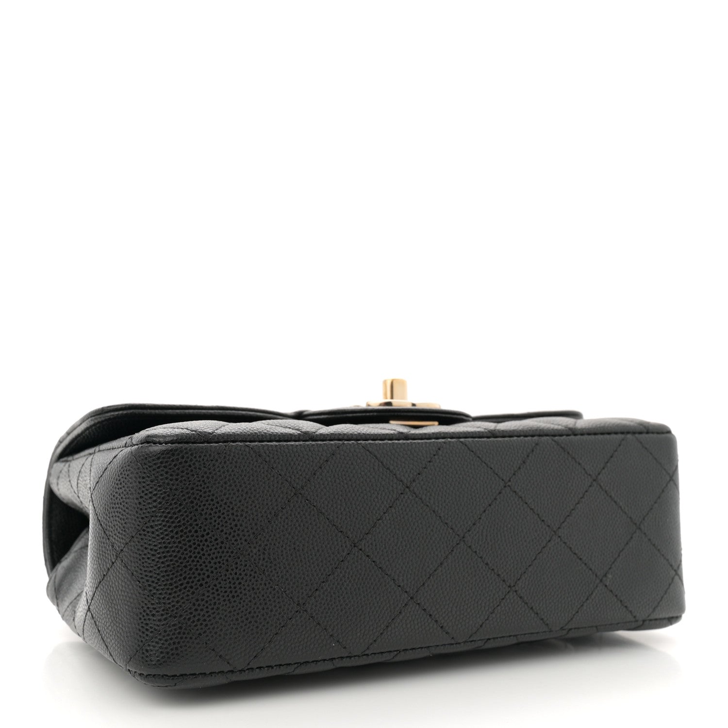 Caviar Quilted Mini Rectangular Flap Black